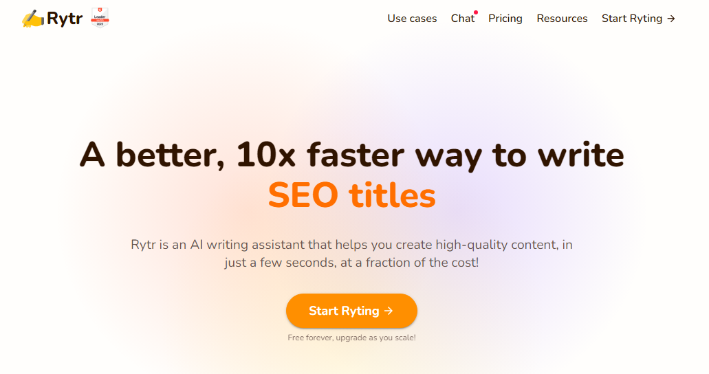 Rytr: Writing Assistant for Effortless Content Creation