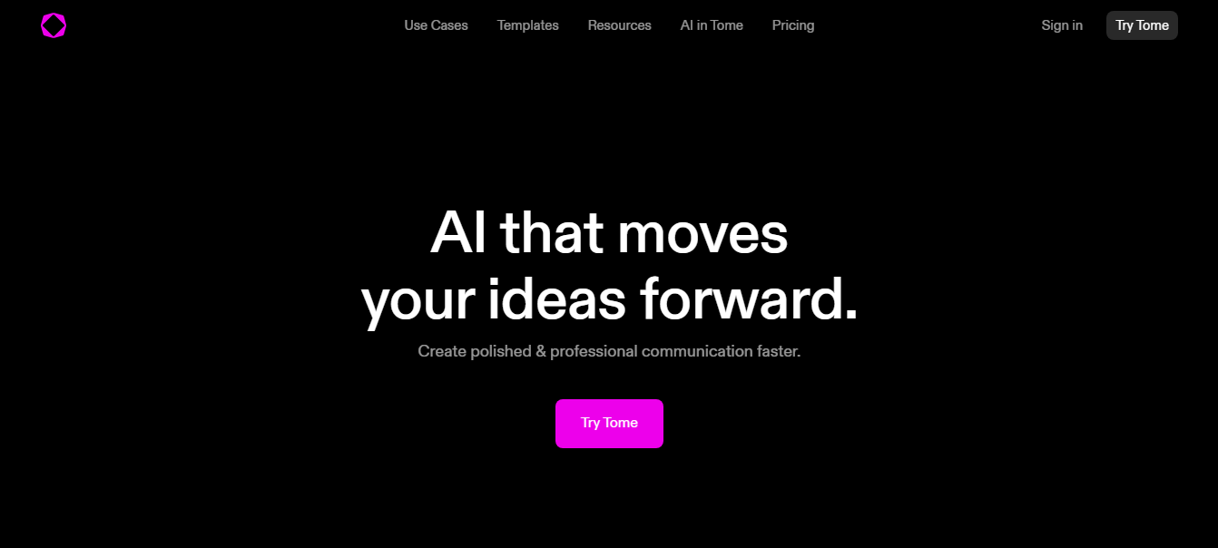 Tome AI: Platform for Ideal PowerPoint Slides
