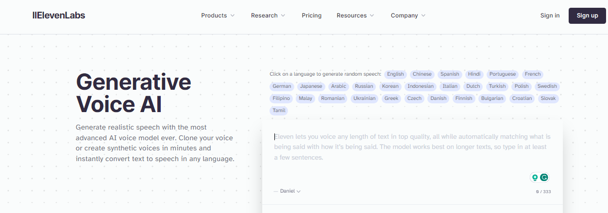 Eleven Labs: Voiceover Creation and Audio Storytelling Tool