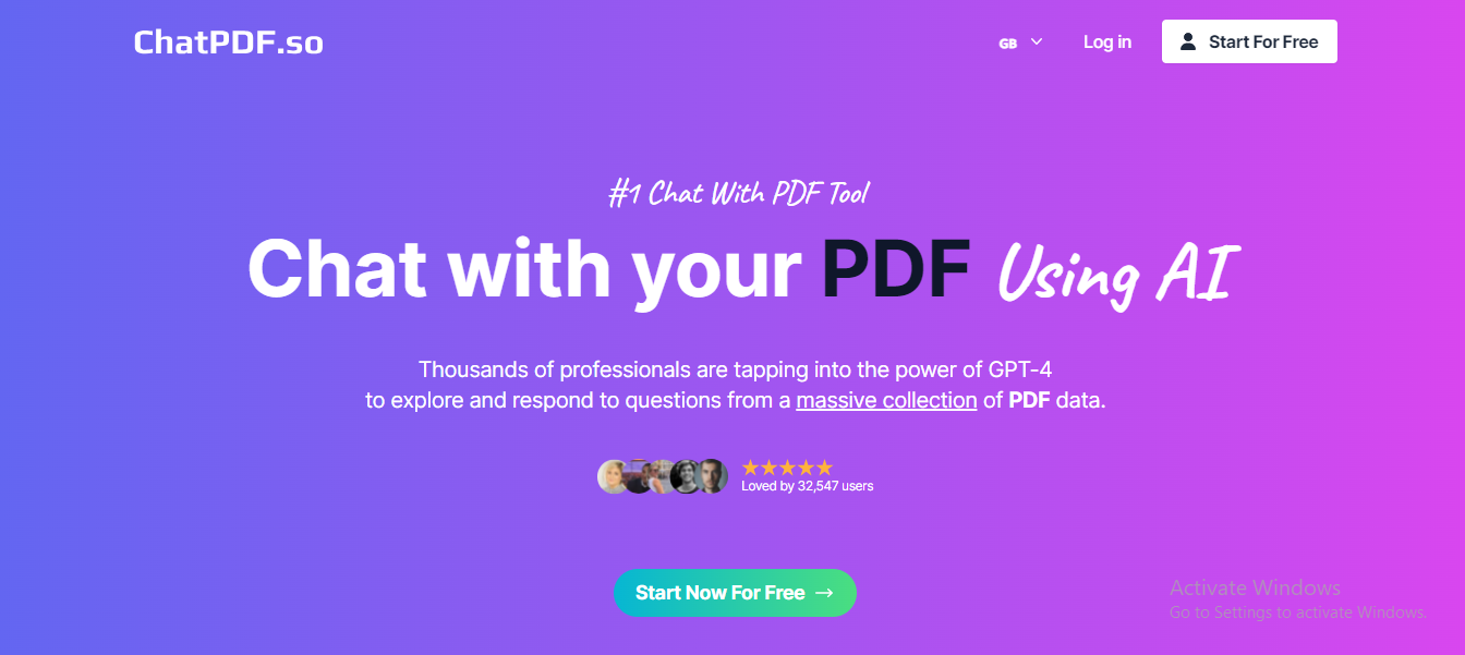 ChatPDF.so: Extract Data from PDF Documents