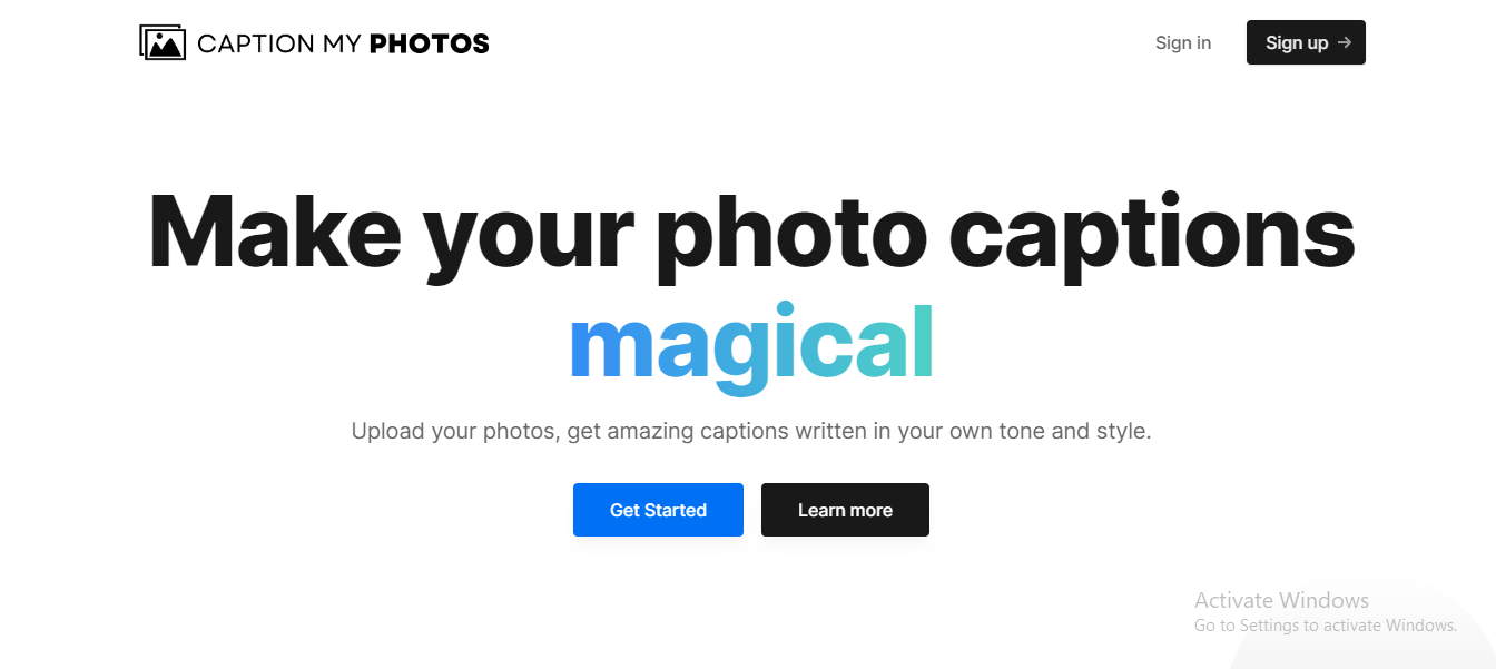 Caption My Photos – Generates Creative Photo Captions
