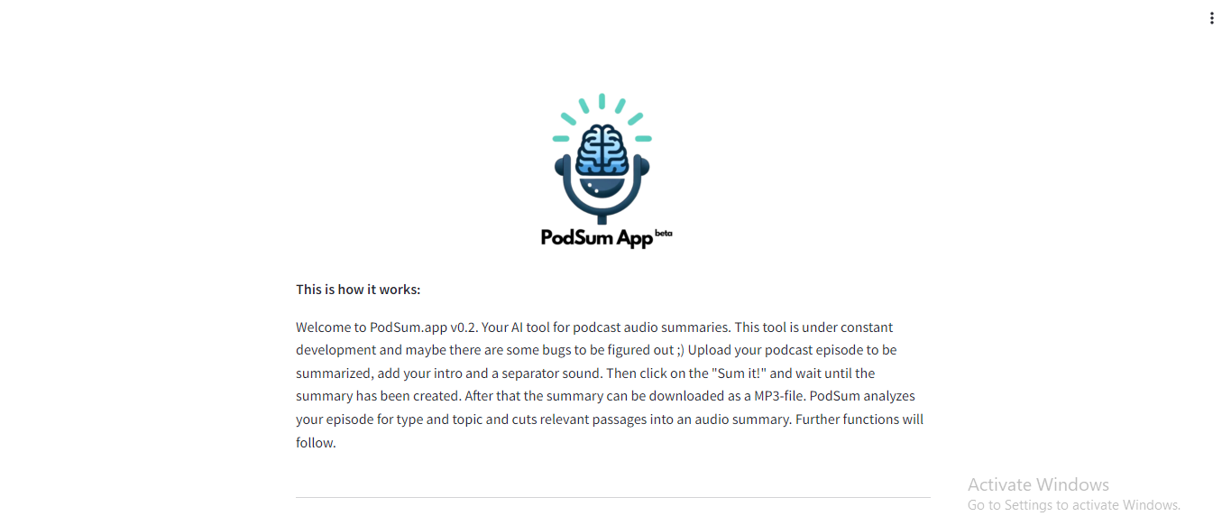 Podsum: Creating Podcast Audio Summaries