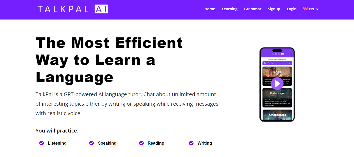 Talkpal: AI Language Learning App