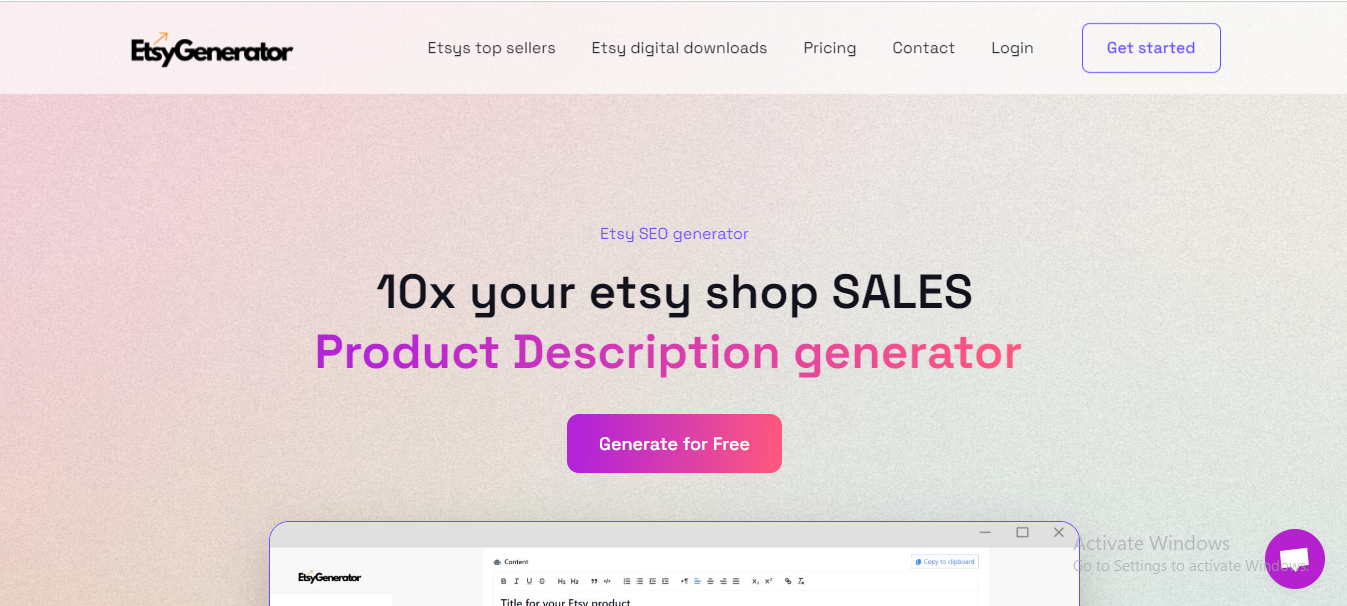 EtsyGenerator: AI Tools that Helps Etsy Sellers