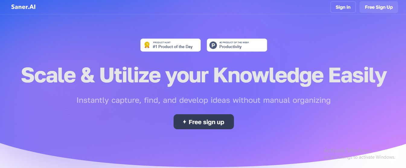 Saner.AI: Personal Knowledge Management Solution